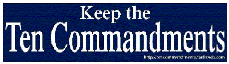 10 Commandments bumper sticker