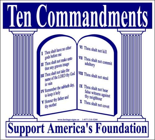 Ten Commandments large bumber sticker