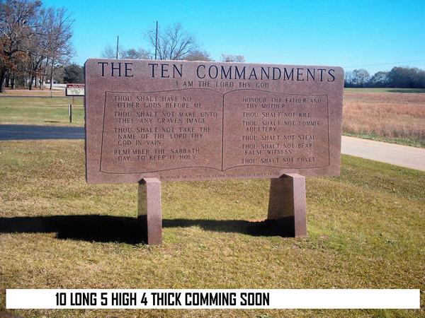 10 x 5 Ten Commandments Stone