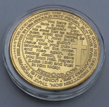 Ten Commandments Gold Coin